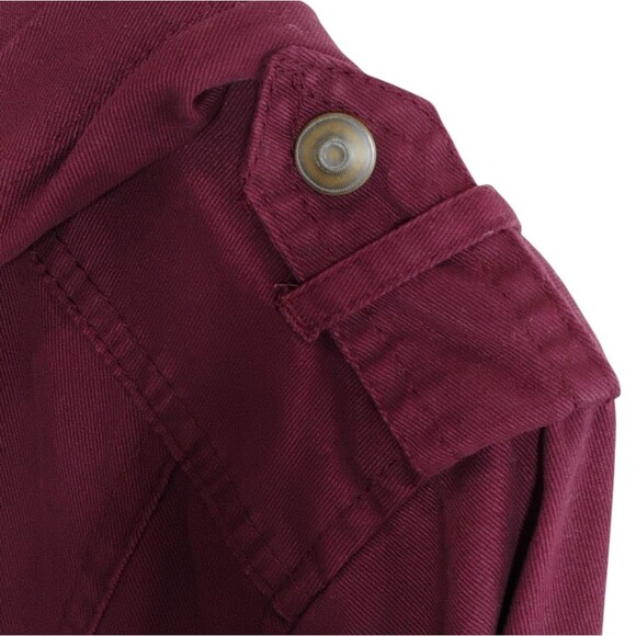 Prince & Fox Jacket Burgundy Wine Zip and Snap button with Hood size XL - Picture 15 of 16